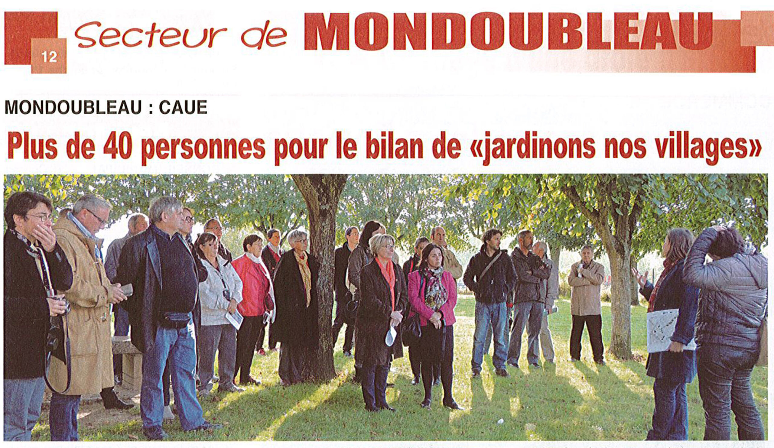 You are currently viewing “jardinons nos villages” dans l’écho de Vibraye – 29/10/15