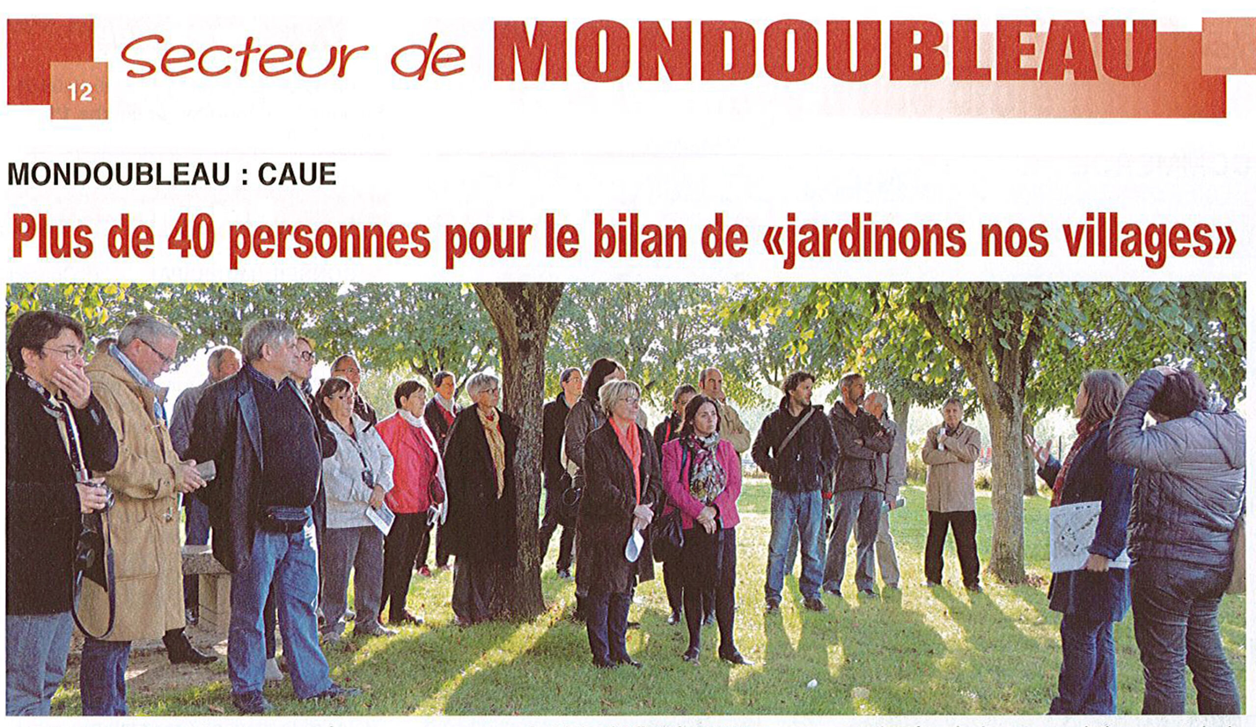 You are currently viewing « jardinons nos villages » dans l’écho de Vibraye – 29/10/15