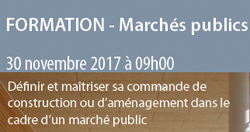 Lire la suite à propos de l’article Formation Marchés Publics 30/11/2017