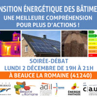 Transition énergétique des bâtiments : conférence-débat le 2 décembre à Beauce-la-Romaine