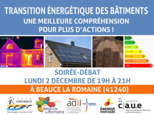 Lire la suite à propos de l’article Transition énergétique des bâtiments : conférence-débat le 2 décembre à Beauce-la-Romaine