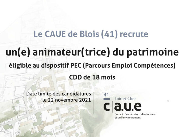You are currently viewing Le CAUE recrute un(e) animateur(trice) du patrimoine – RECRUTEMENT CLOS