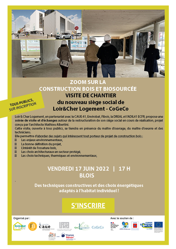 You are currently viewing Construction bois et biosourcée : visite de chantier ouverte à tous le 17 juin à Blois